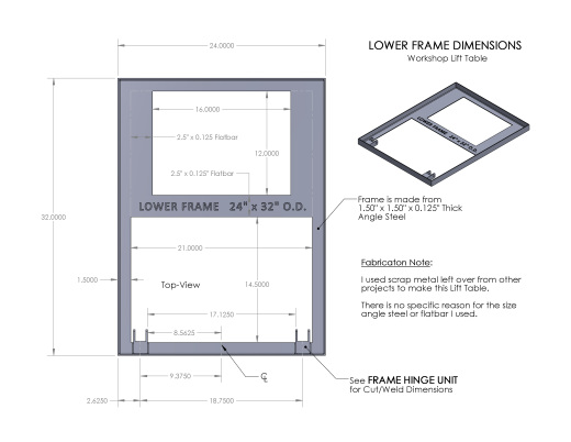 DIY Lift Table自制升降台模型3D图纸 Solidworks设计(1)缩略图